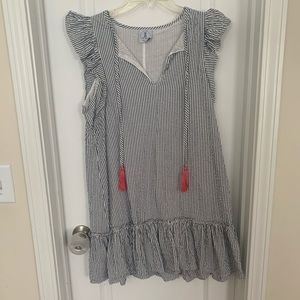 Ella Gray Shrimp and Grits Stripe dress